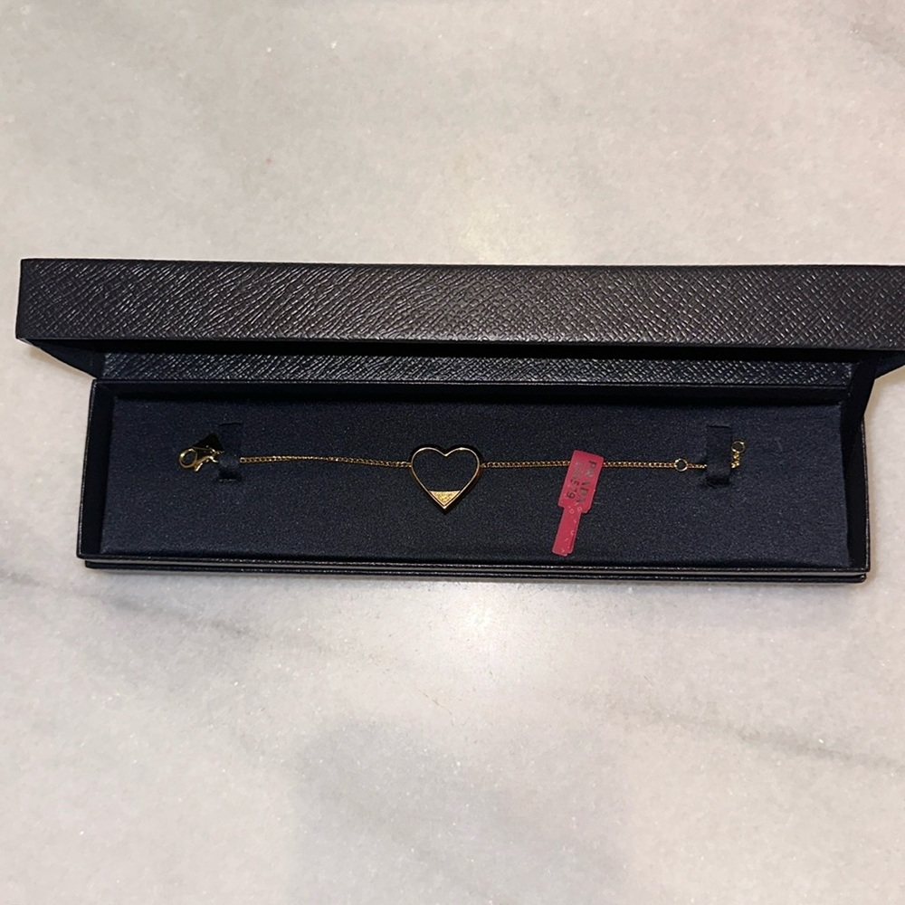 Prada gold heart bracelet